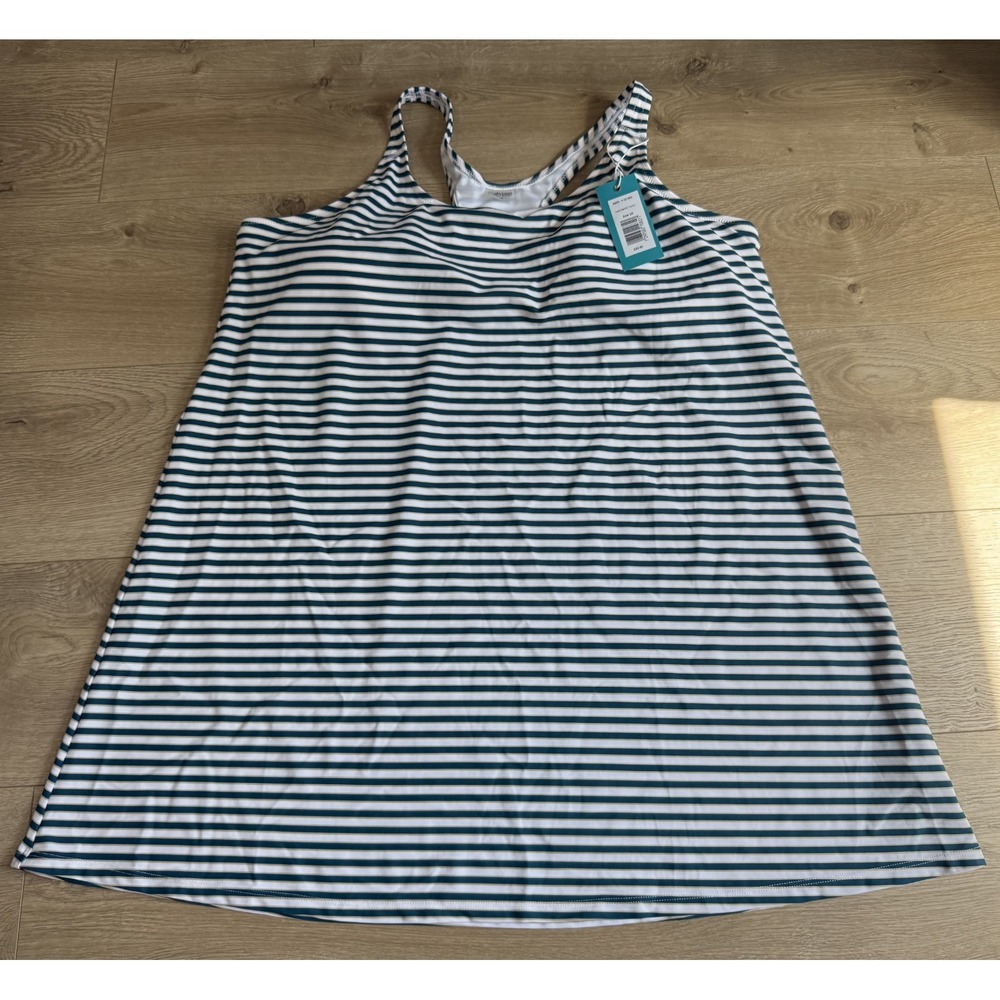 NWT Calypsa by Modli Lexi Swim Tunic striped padded dress size 1X $72